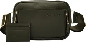 AYLA & CO Women's Fanny Pack Adjustable Belt Bag with Crossbody Style, Magnetic Pocket, Key Leash, and Charging Pocket, Regular Strap 32-46 Inch, Olive