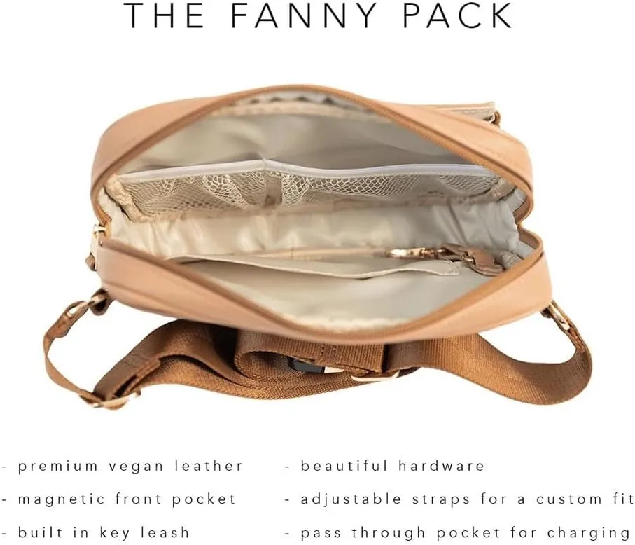 AYLA & CO Women's Fanny Pack Adjustable Belt Bag with Crossbody Style, Magnetic Pocket, Key Leash, and Charging Pocket, Regular Strap 32-46 Inch, Olive
