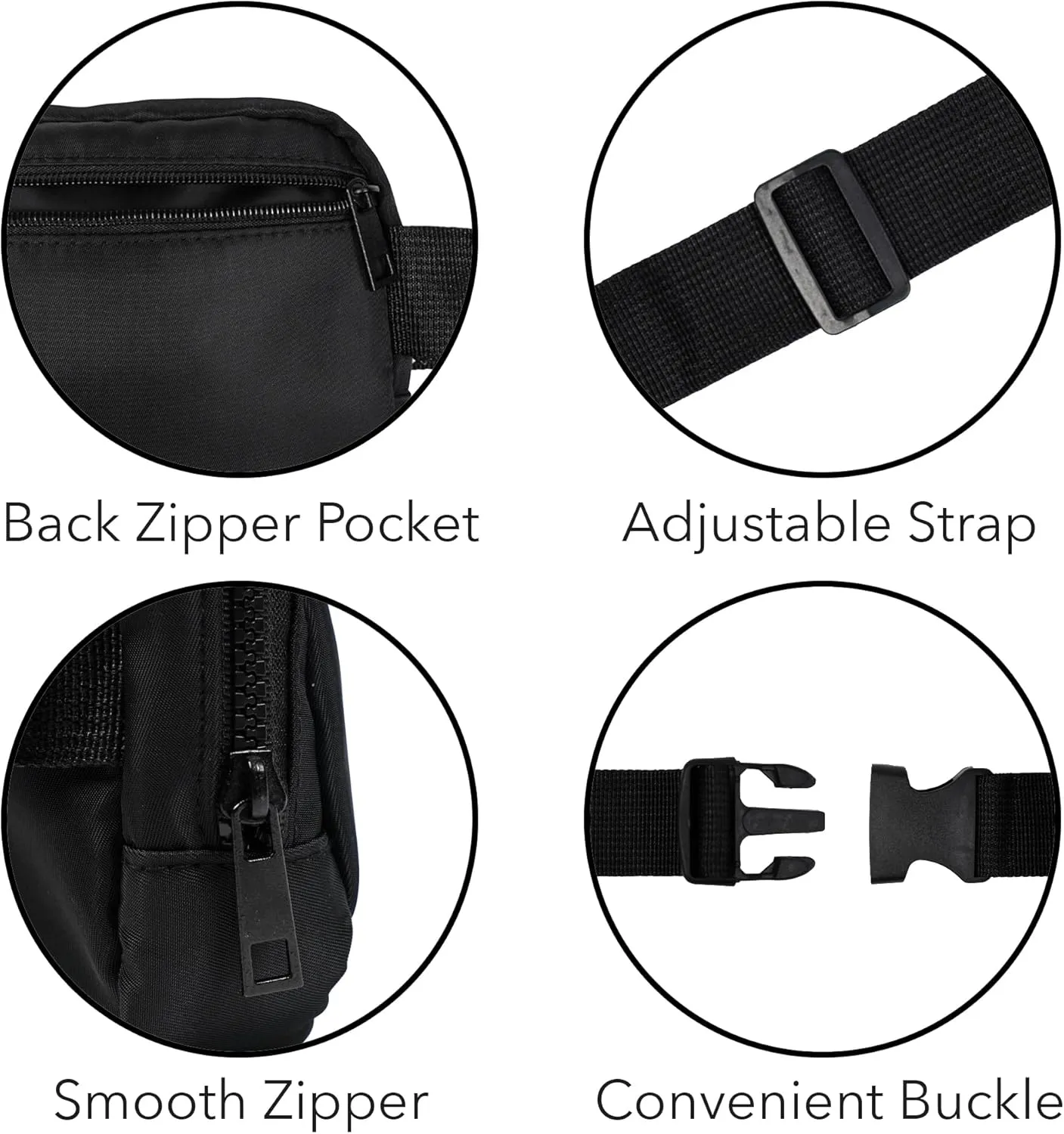 Batman Cute Chibi Character Belt Bag, Crossbody Fanny Pack for Women and Men, Adjustable