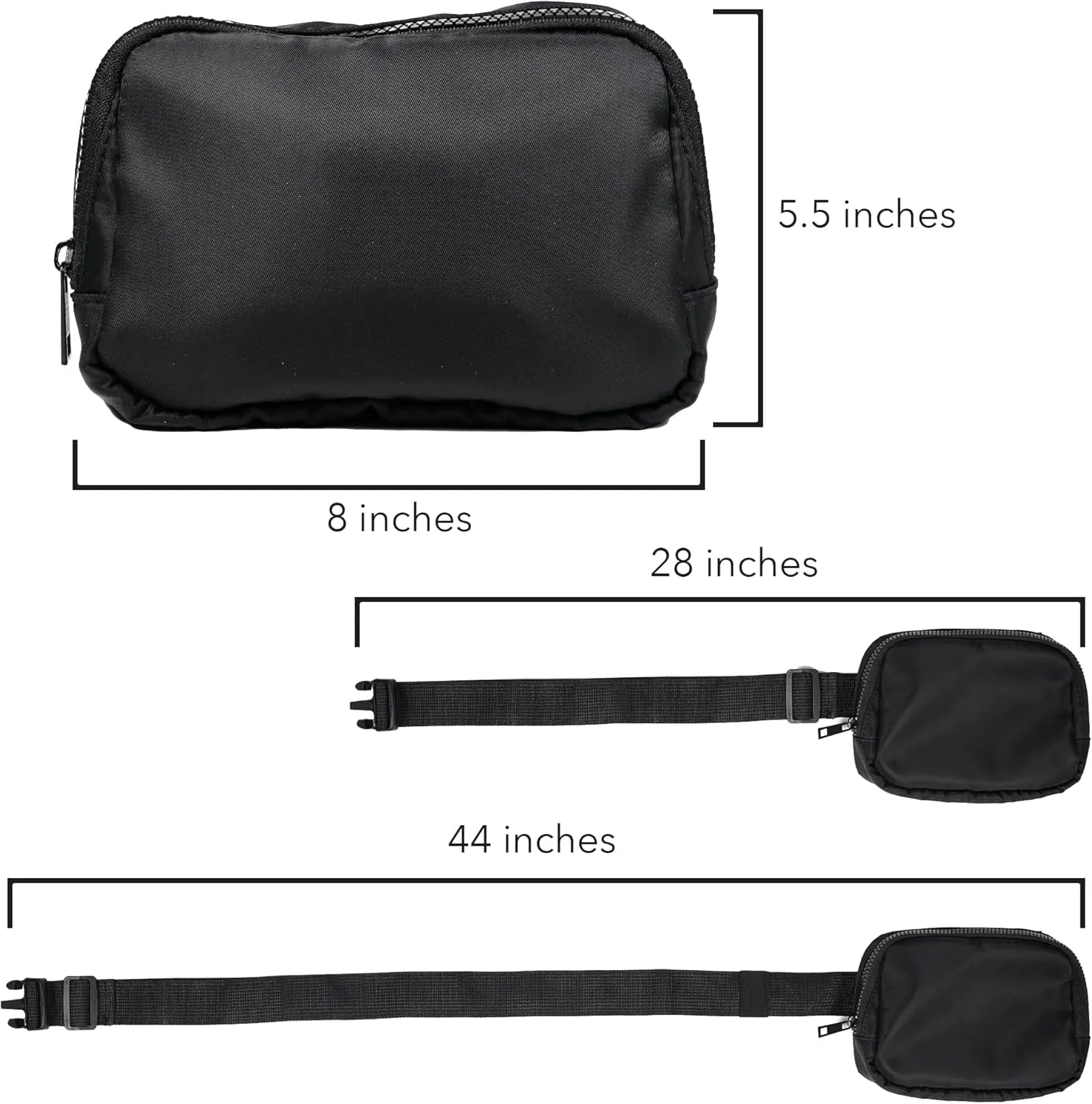 Batman Cute Chibi Character Belt Bag, Crossbody Fanny Pack for Women and Men, Adjustable