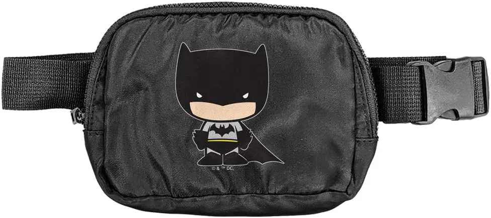 Batman Cute Chibi Character Belt Bag, Crossbody Fanny Pack for Women and Men, Adjustable