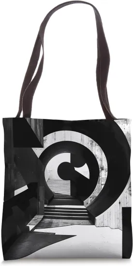 Black & White Aesthetic Decor - Minimalist Monochrome Tote Bag