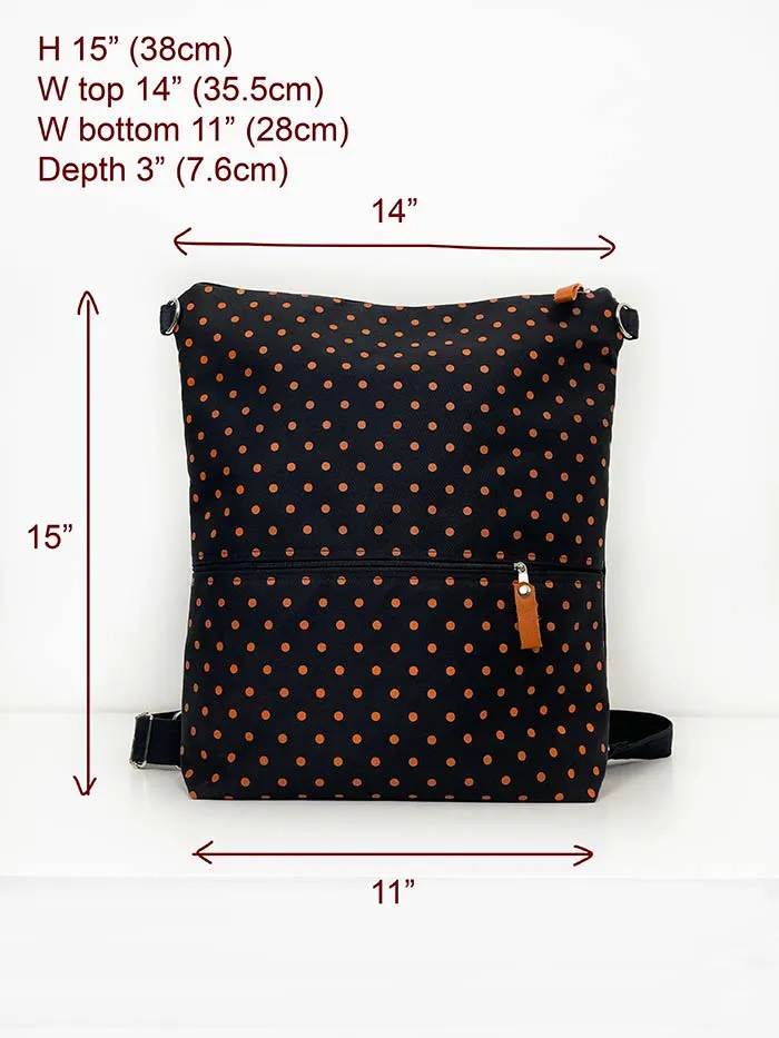 Black Canvas Backpack, Women's Laptop Bag