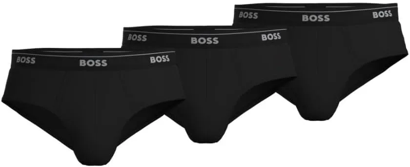 BOSS Mens 3p Us Co 10145963 01 Briefs, Black, Large US