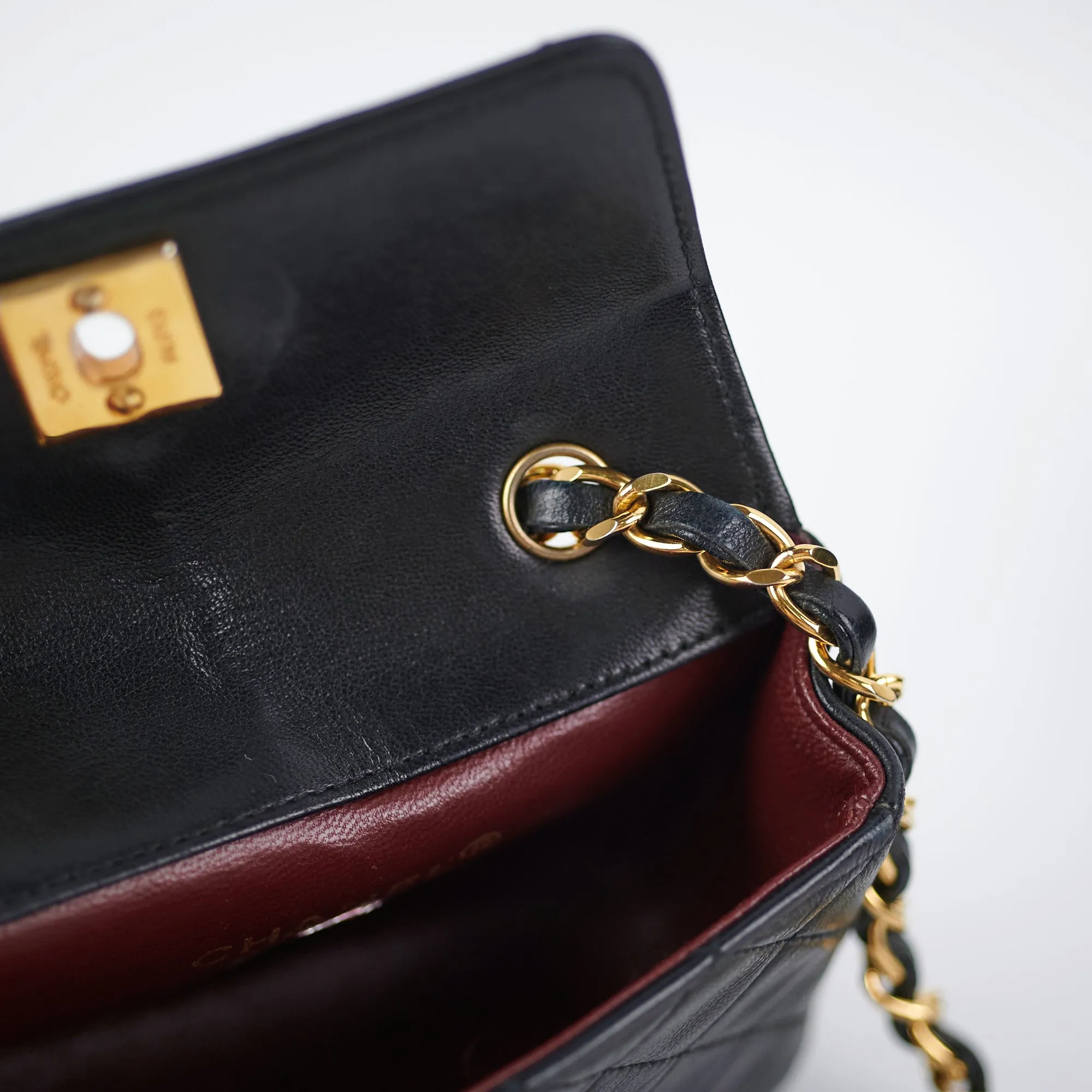 Chanel Mini Vintage Lambskin Black Flap Bag