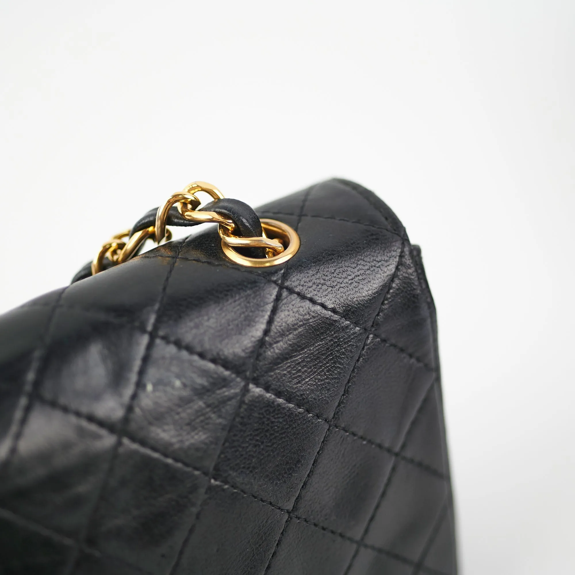 Chanel Mini Vintage Lambskin Black Flap Bag