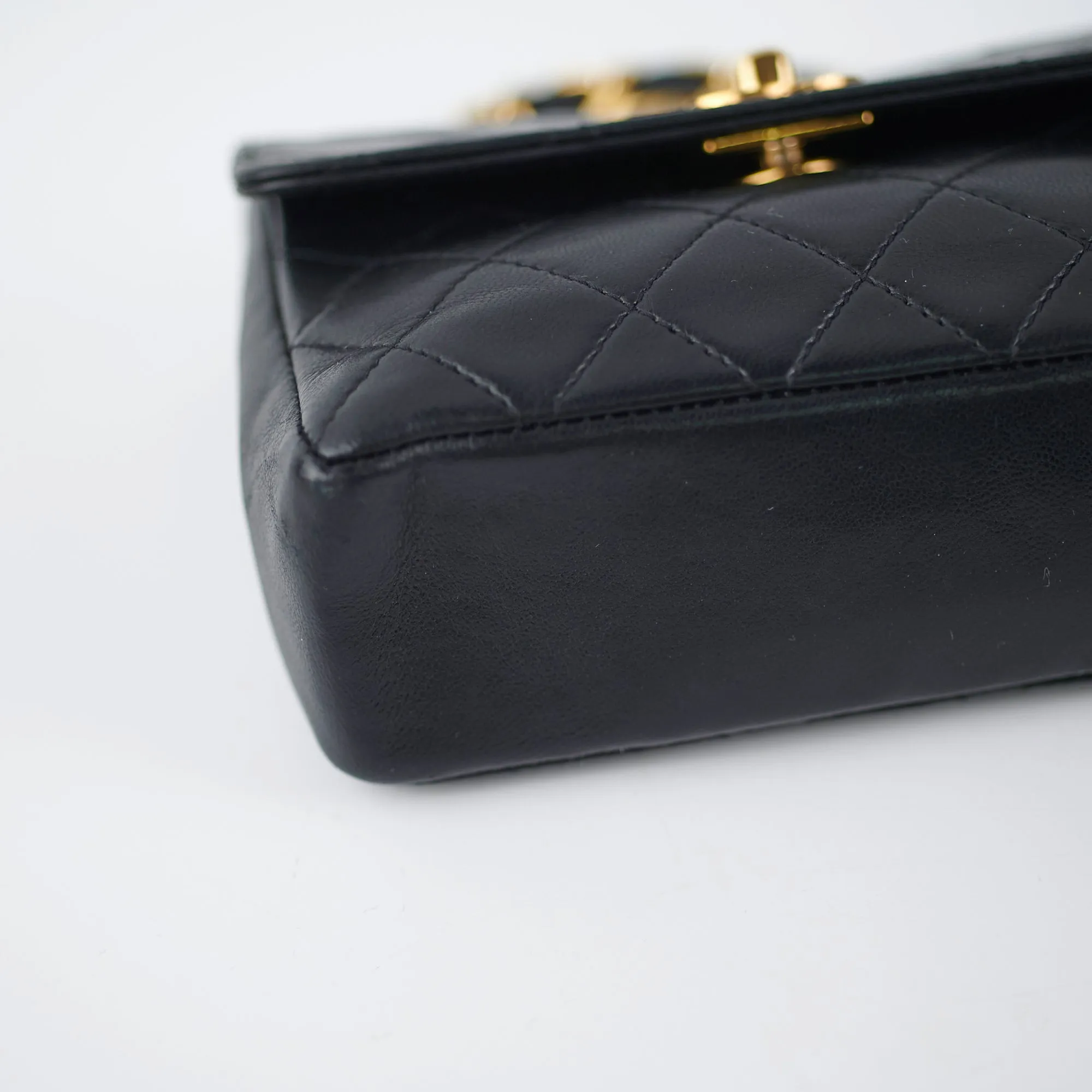 Chanel Mini Vintage Lambskin Black Flap Bag