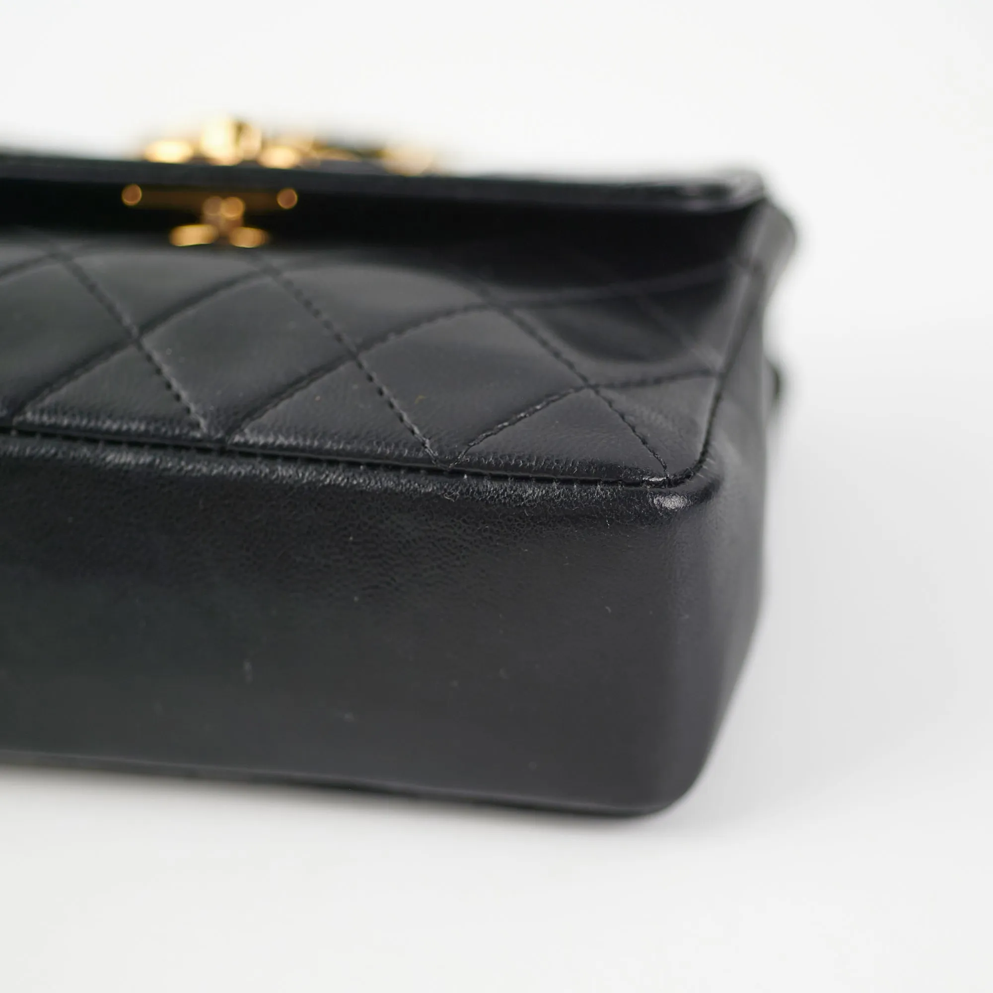 Chanel Mini Vintage Lambskin Black Flap Bag