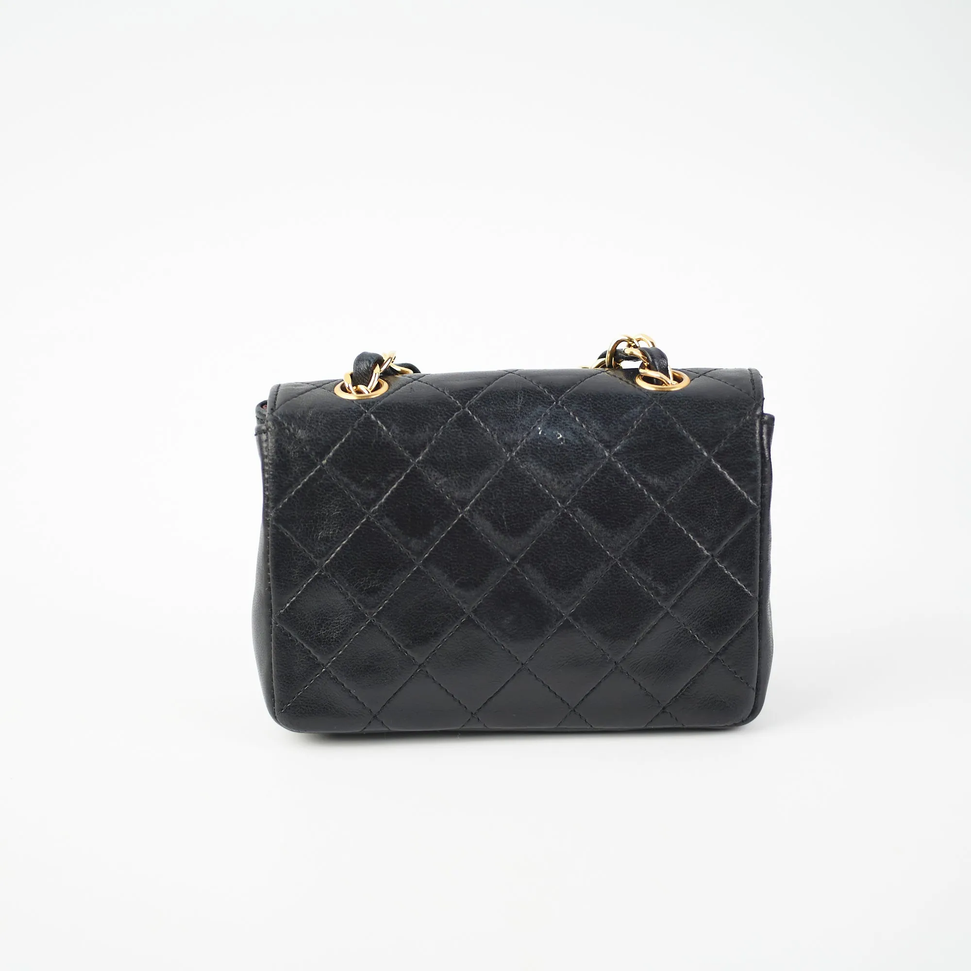 Chanel Mini Vintage Lambskin Black Flap Bag
