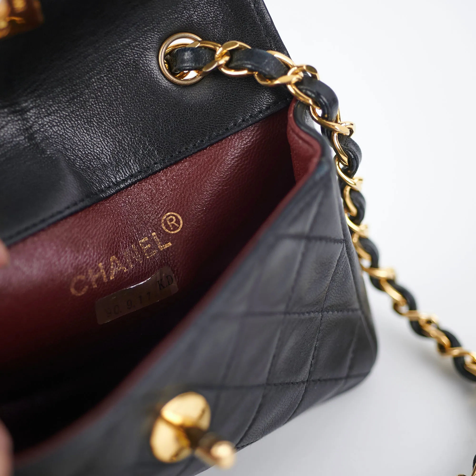 Chanel Mini Vintage Lambskin Black Flap Bag