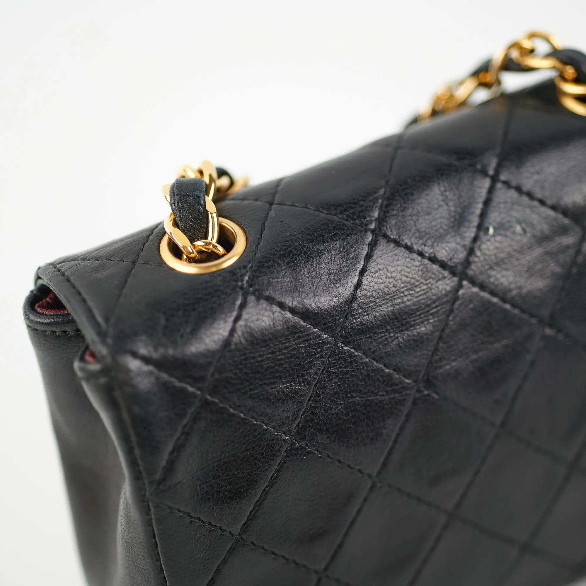 Chanel Mini Vintage Lambskin Black Flap Bag