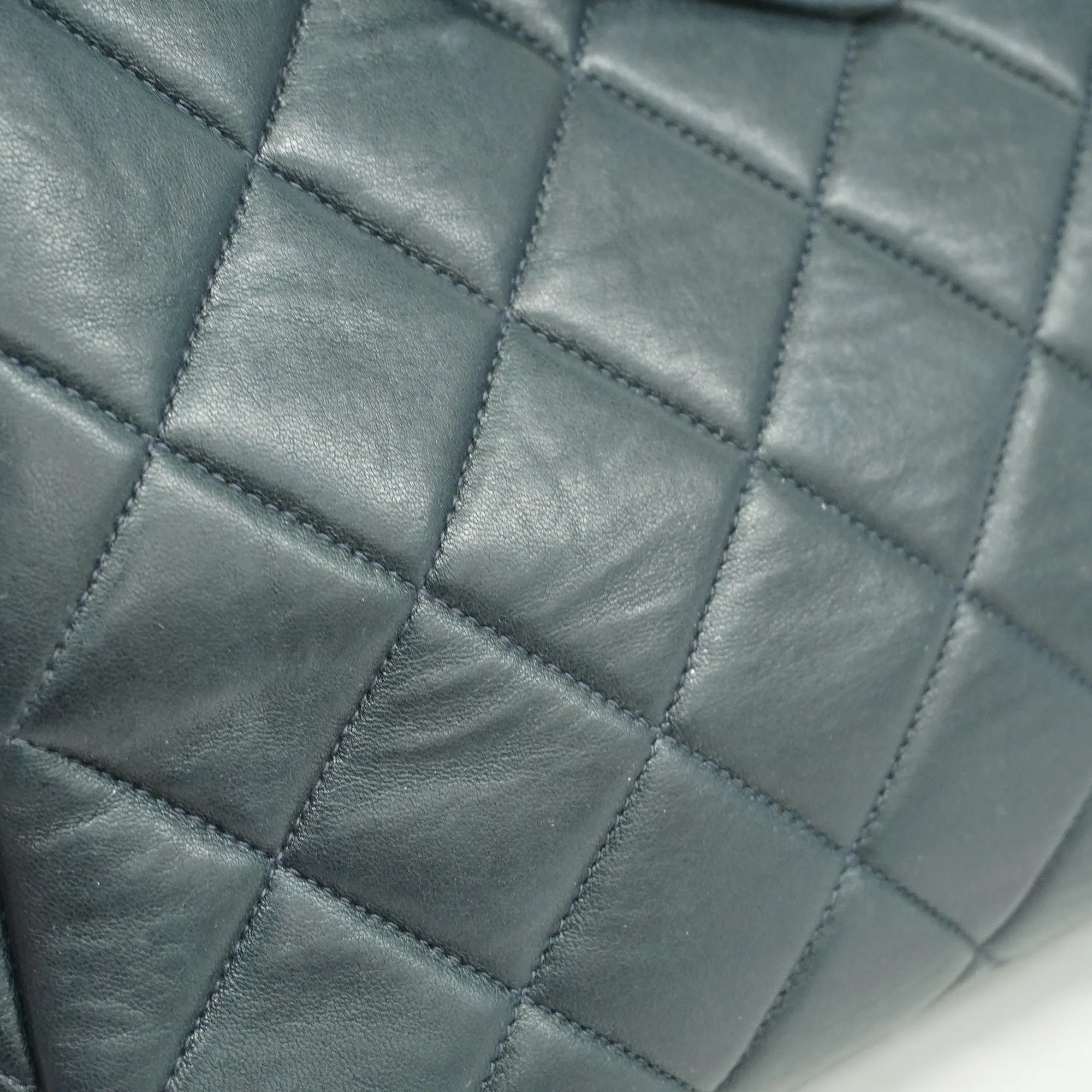 Chanelauth  Matelasse Handbag Women's Leather Handbag Navy