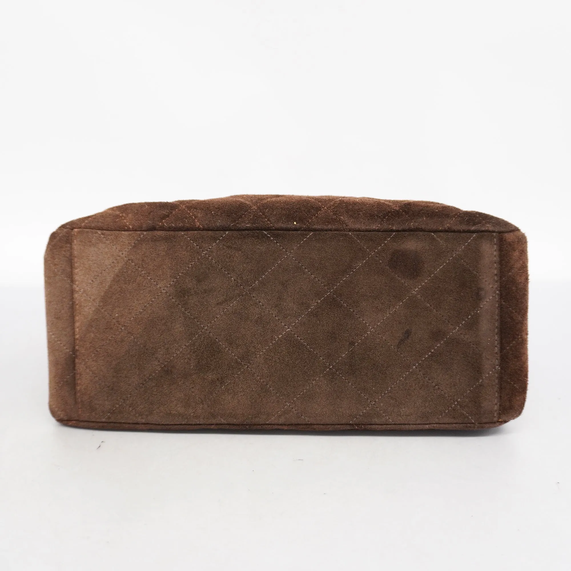 CHANELAuth  Matelasse Women's Suede Shoulder Bag Brown