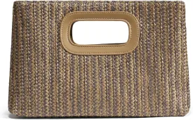 Chic Straw Clutch Purses for Women with Top Handle Summer Bag, Ideal Vacation Handbags and Woven Boho Beach Bags