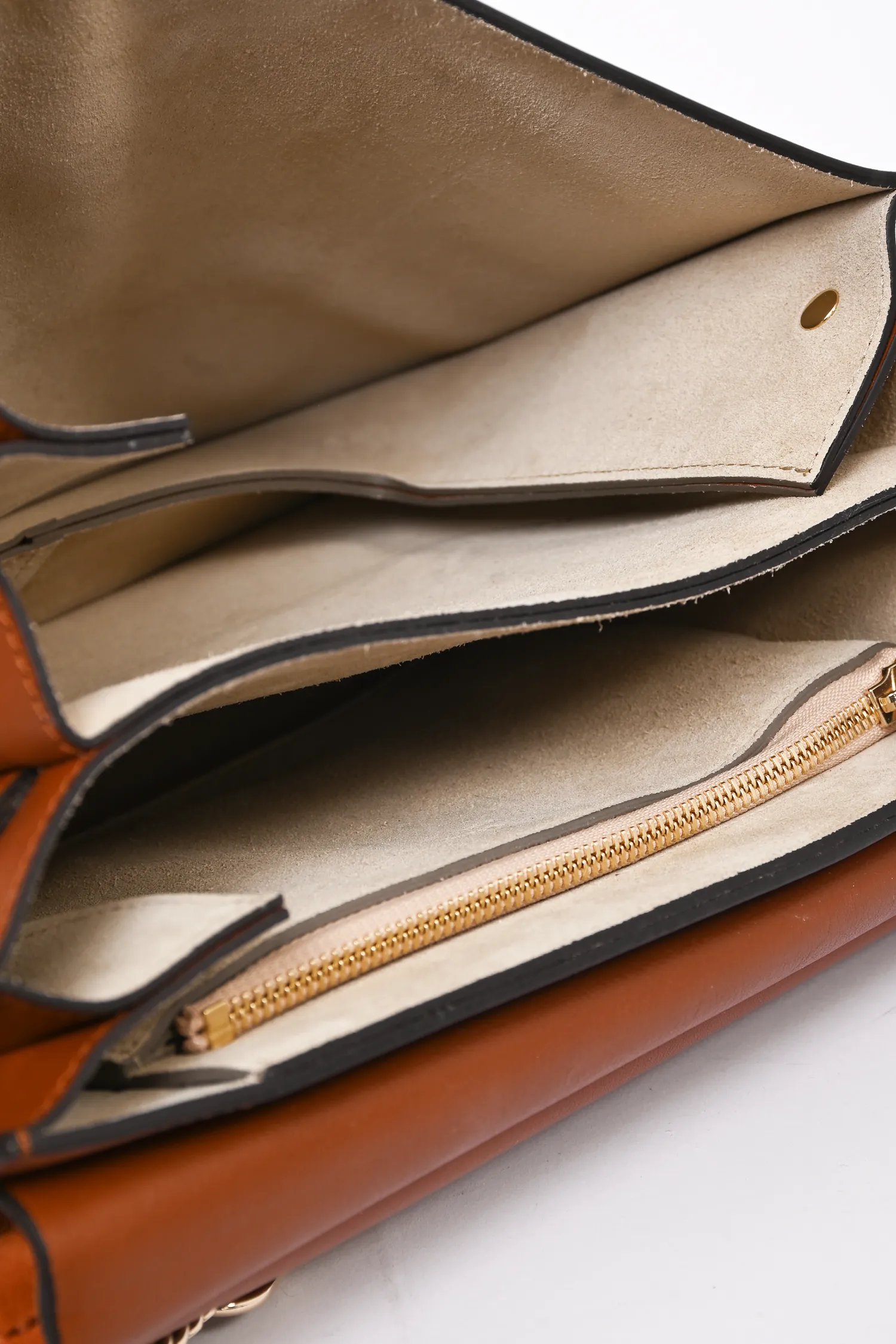 Chloe Brown Leather/Suede Medium 'Faye' Shoulder Bag