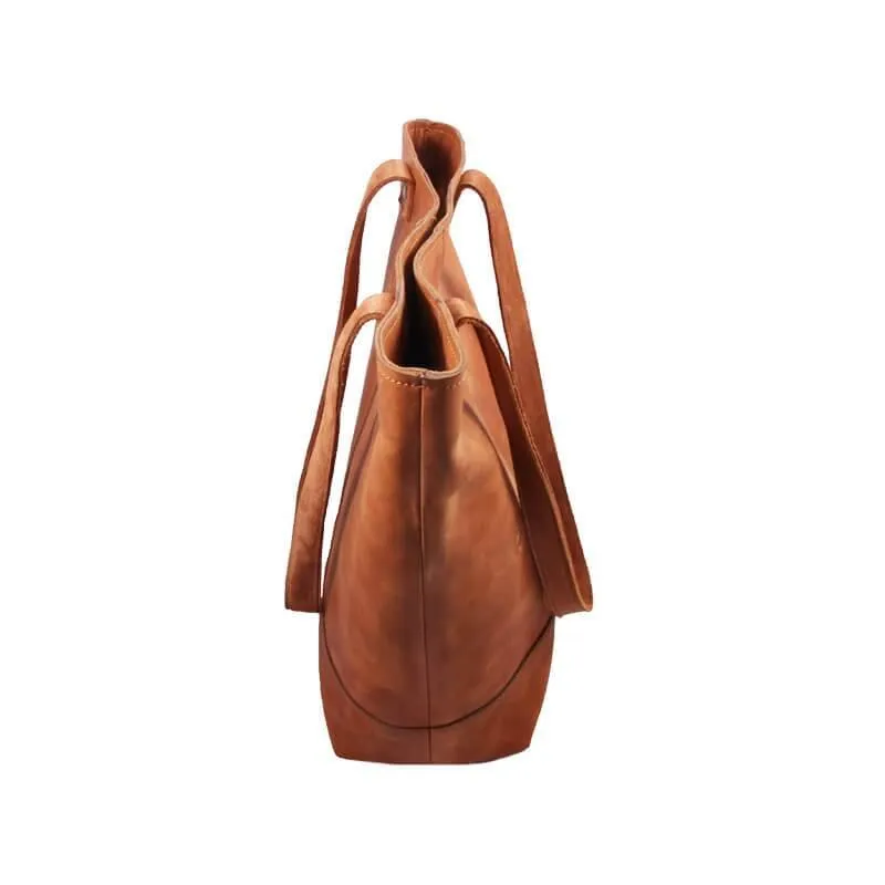 Crystal Tote Leather Bag, Medium
