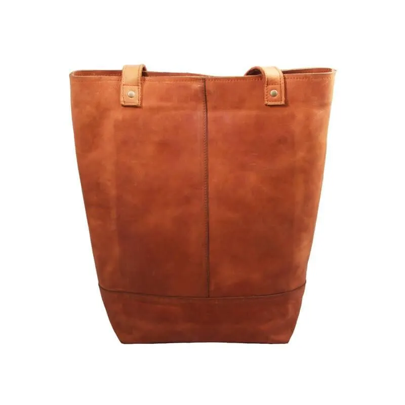 Crystal Tote Leather Bag, Medium