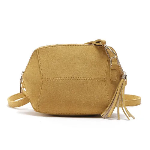 Fringe Crossbody Suede Clutch Bag