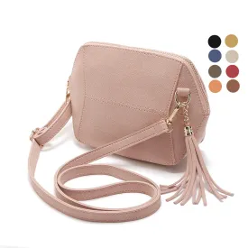 Fringe Crossbody Suede Clutch Bag