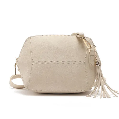 Fringe Crossbody Suede Clutch Bag