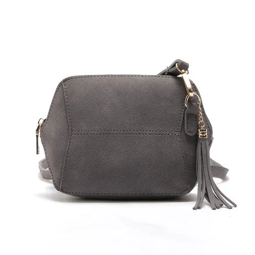 Fringe Crossbody Suede Clutch Bag