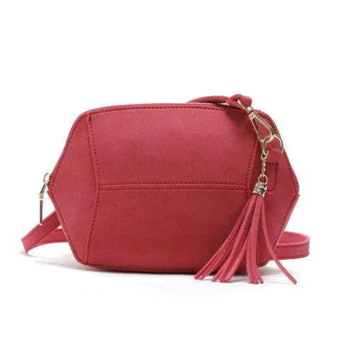 Fringe Crossbody Suede Clutch Bag