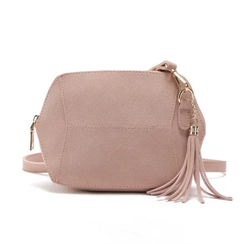 Fringe Crossbody Suede Clutch Bag