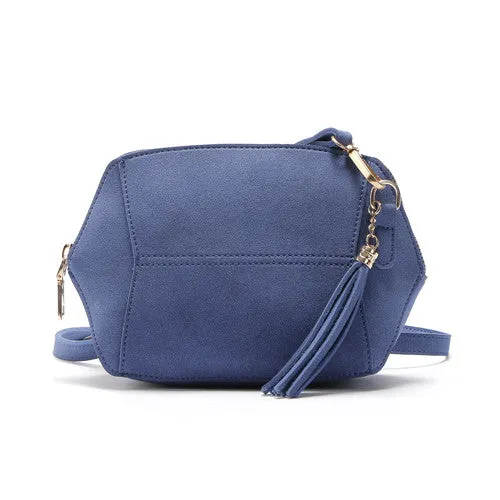 Fringe Crossbody Suede Clutch Bag