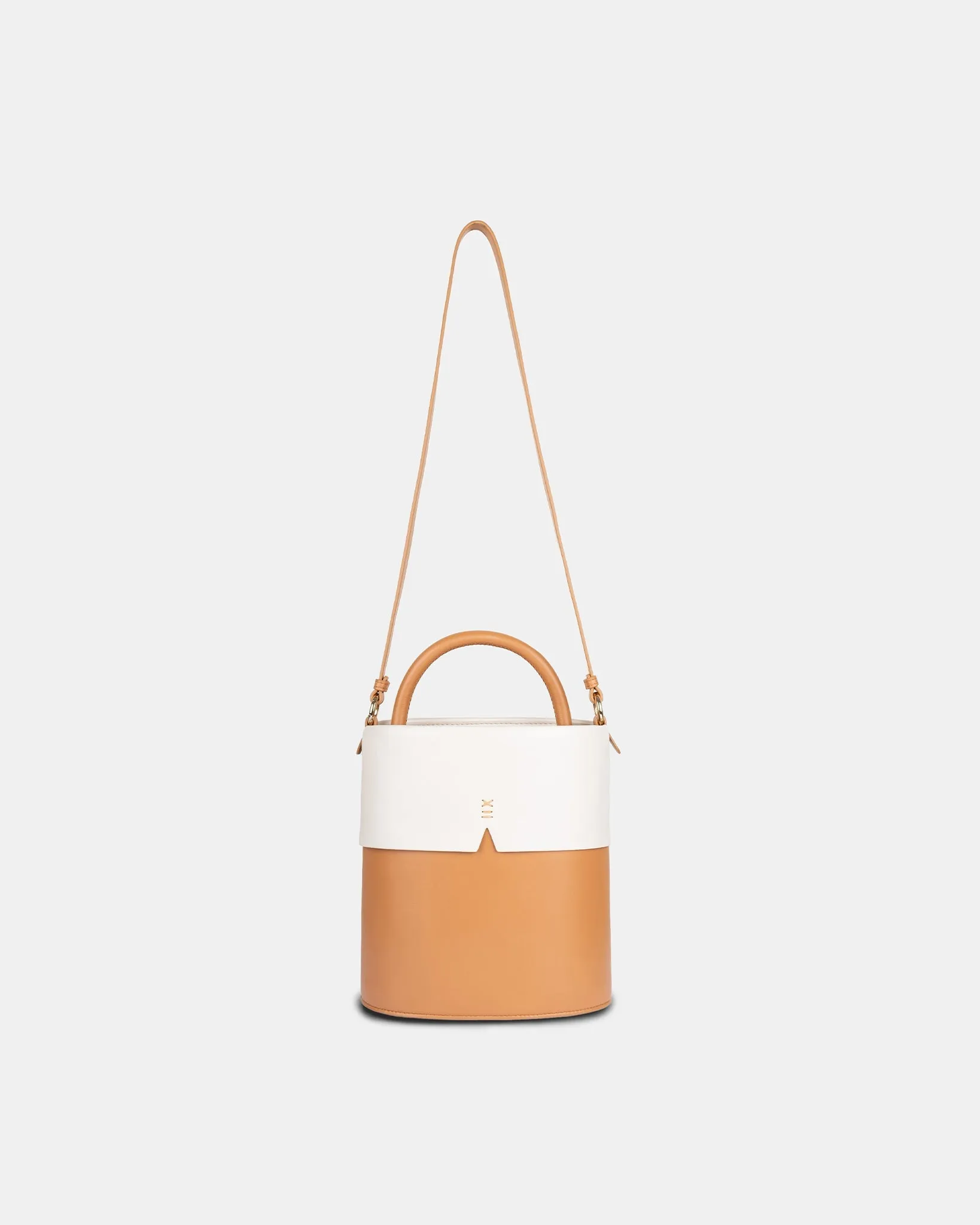 Gaia Bucket Bag - CARAMEL & OAT