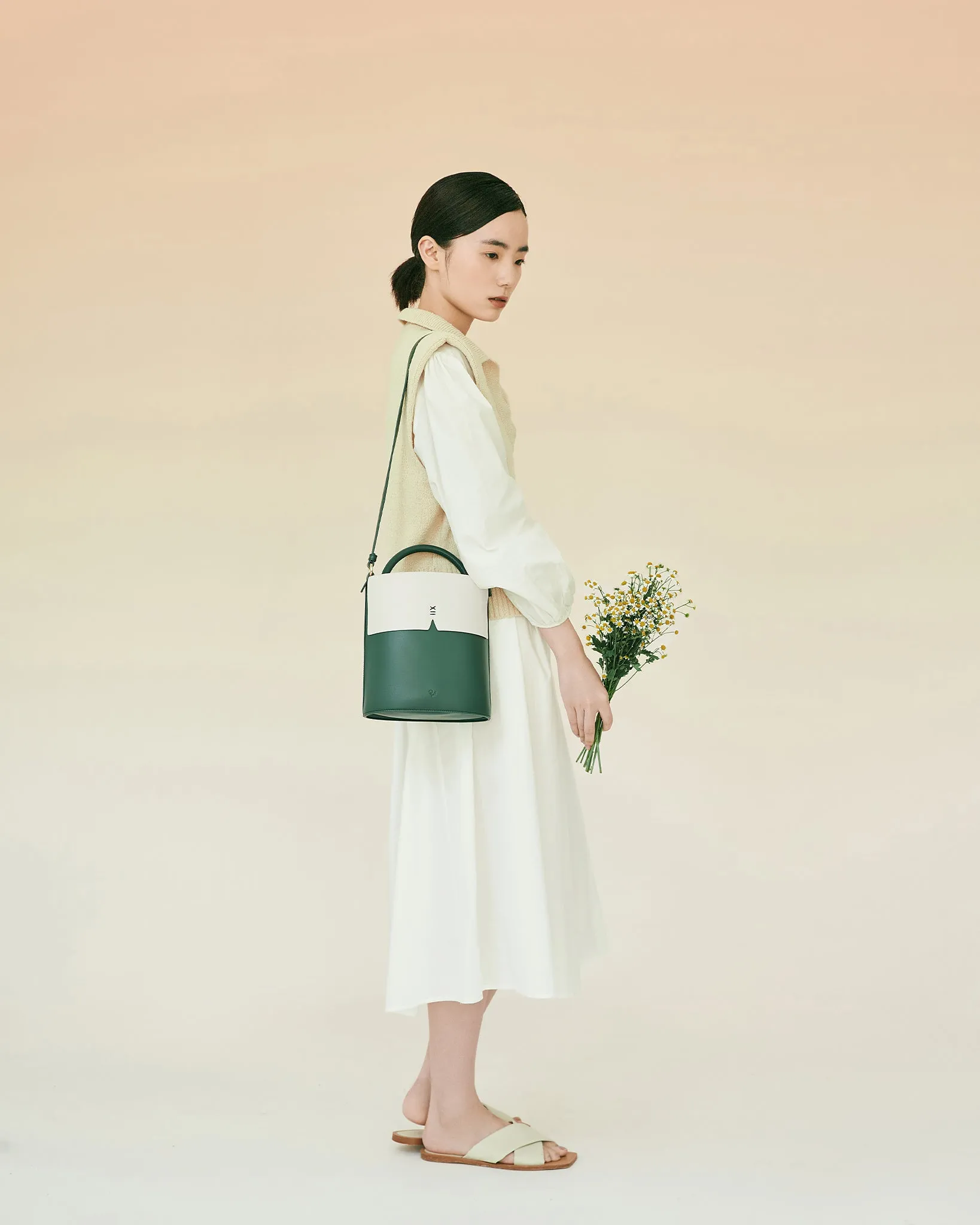 Gaia Bucket Bag - CARAMEL & OAT
