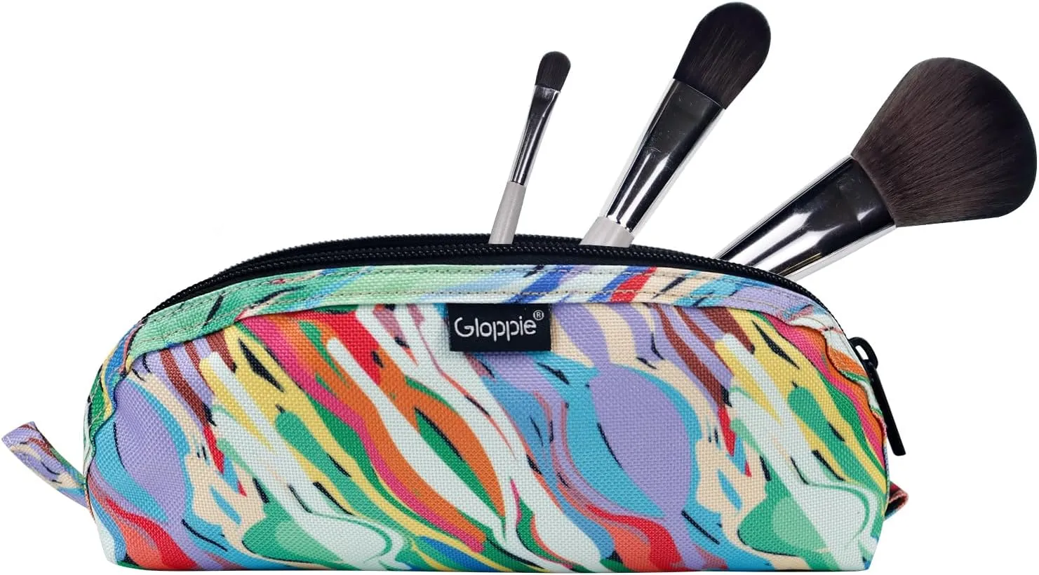 Gloppie Travel Makeup Brush Holder - Compact Cosmetic Bag, Spacious Portable Cosmetic Bag for Organizing Your Brushes On-the-go, Watercolor