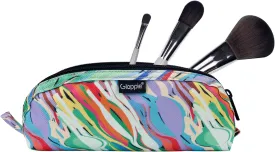 Gloppie Travel Makeup Brush Holder - Compact Cosmetic Bag, Spacious Portable Cosmetic Bag for Organizing Your Brushes On-the-go, Watercolor