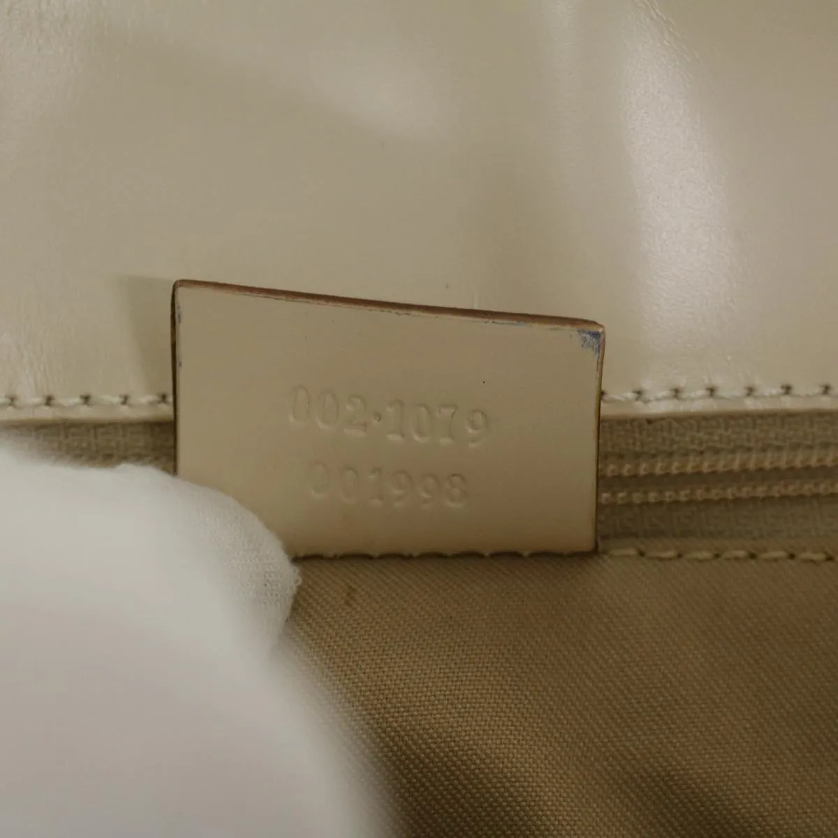 GUCCI GG Canvas Hand Bag Canvas Beige  45852
