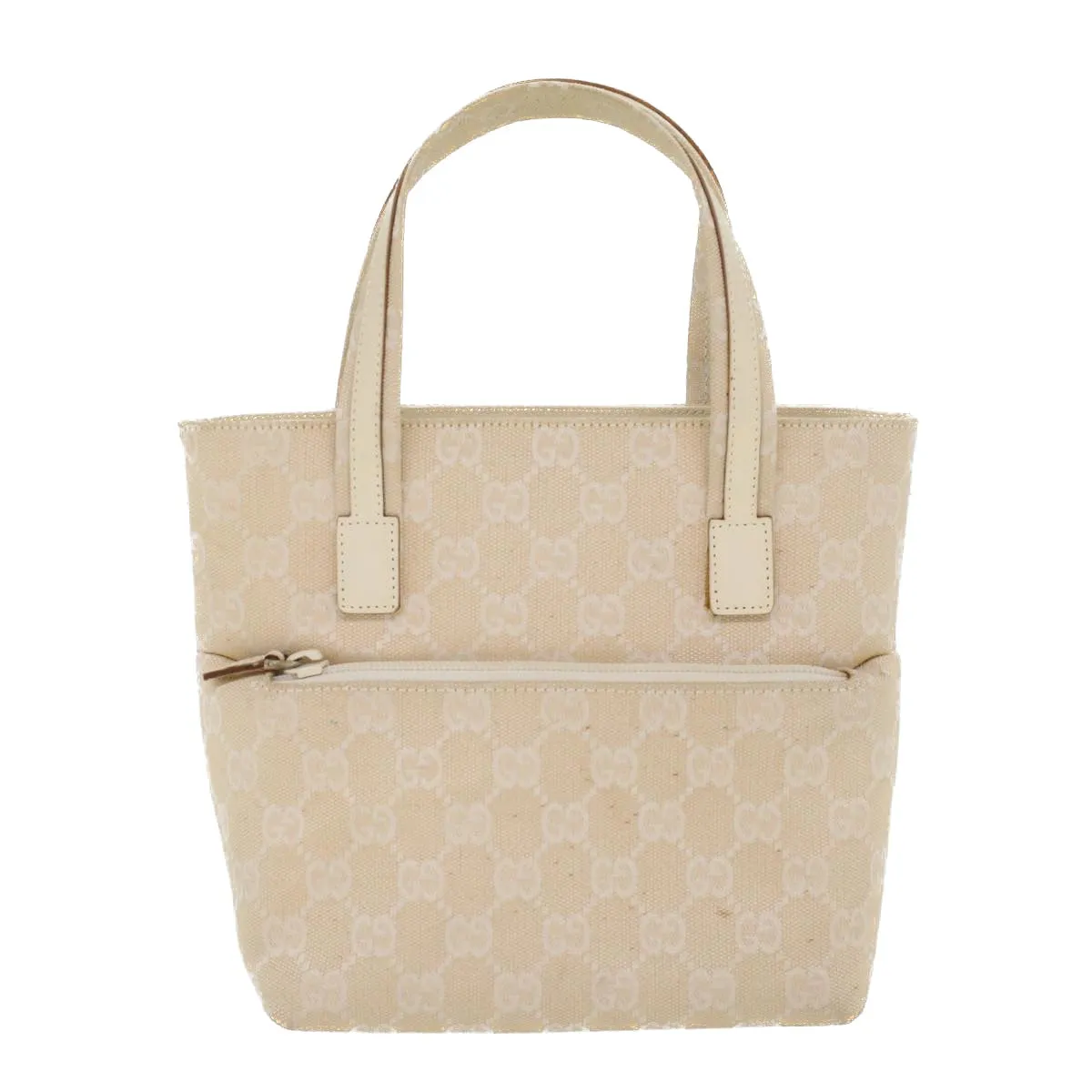 GUCCI GG Canvas Hand Bag Canvas Beige  45852