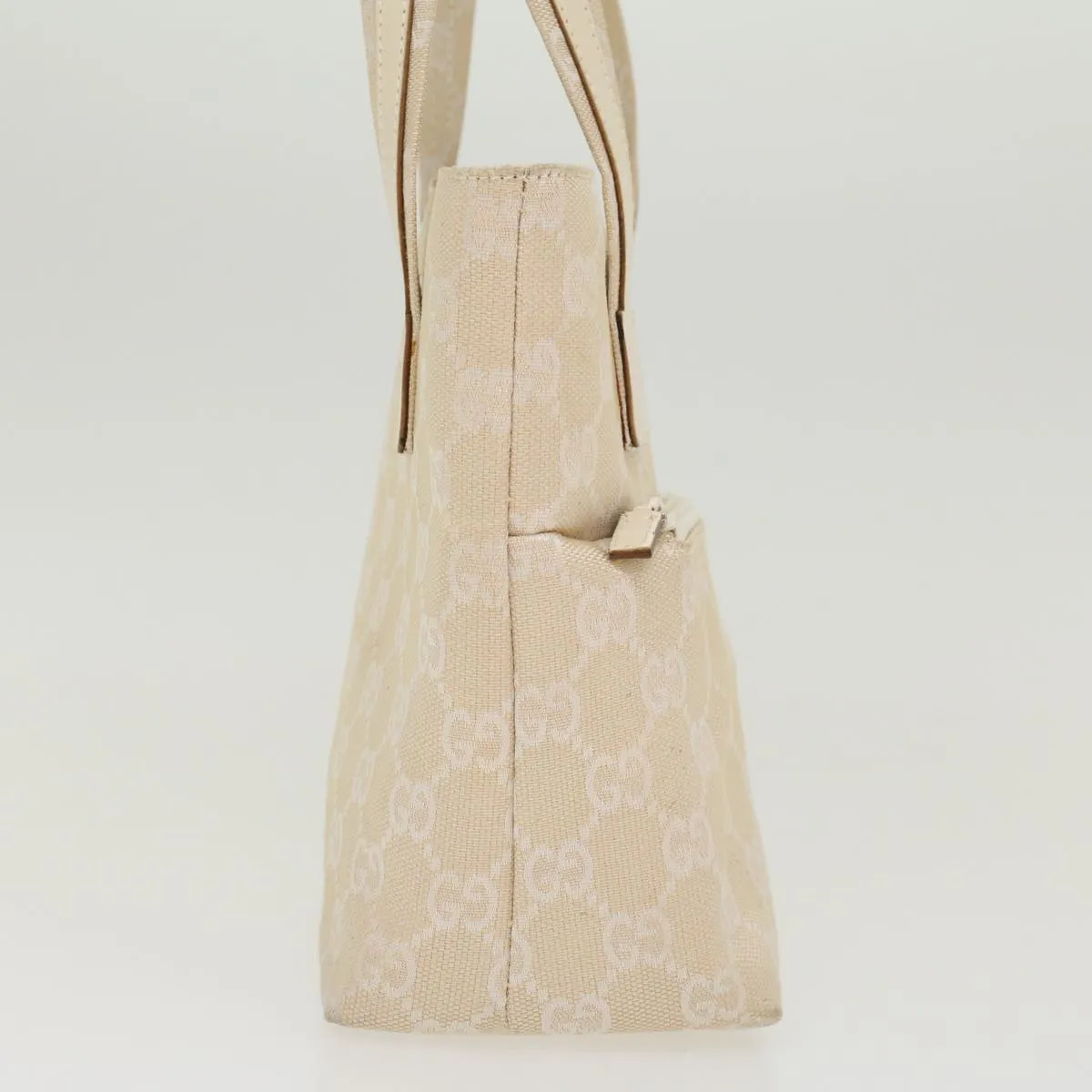 GUCCI GG Canvas Hand Bag Canvas Beige  45852