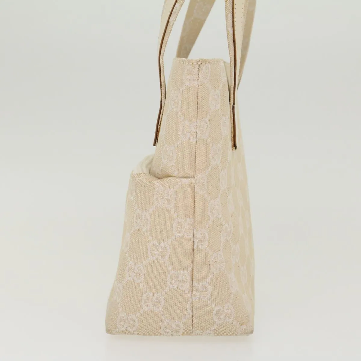 GUCCI GG Canvas Hand Bag Canvas Beige  45852