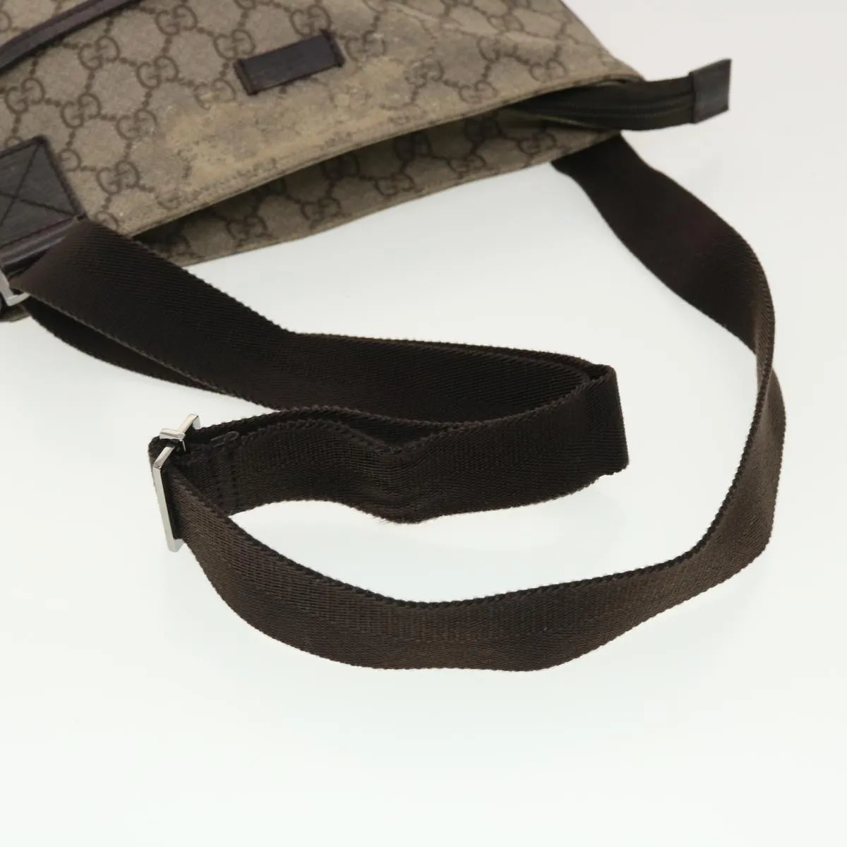 GUCCI GG Canvas Shoulder Bag PVC Leather Beige 141626  ti1052