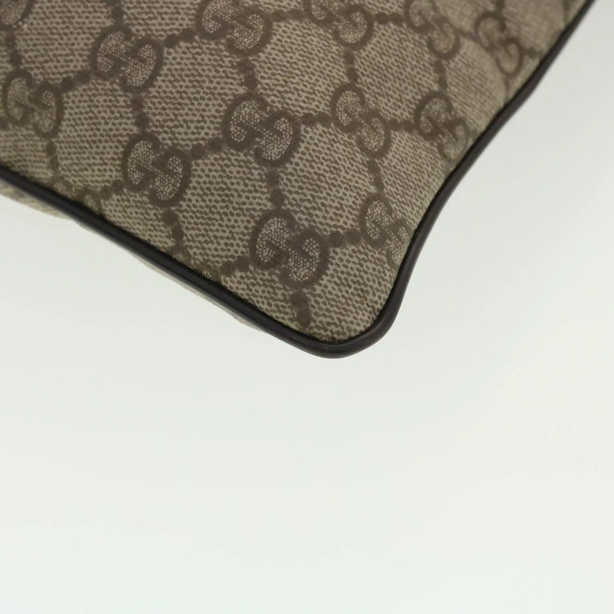 GUCCI GG Canvas Shoulder Bag PVC Leather Beige 141626  ti1052