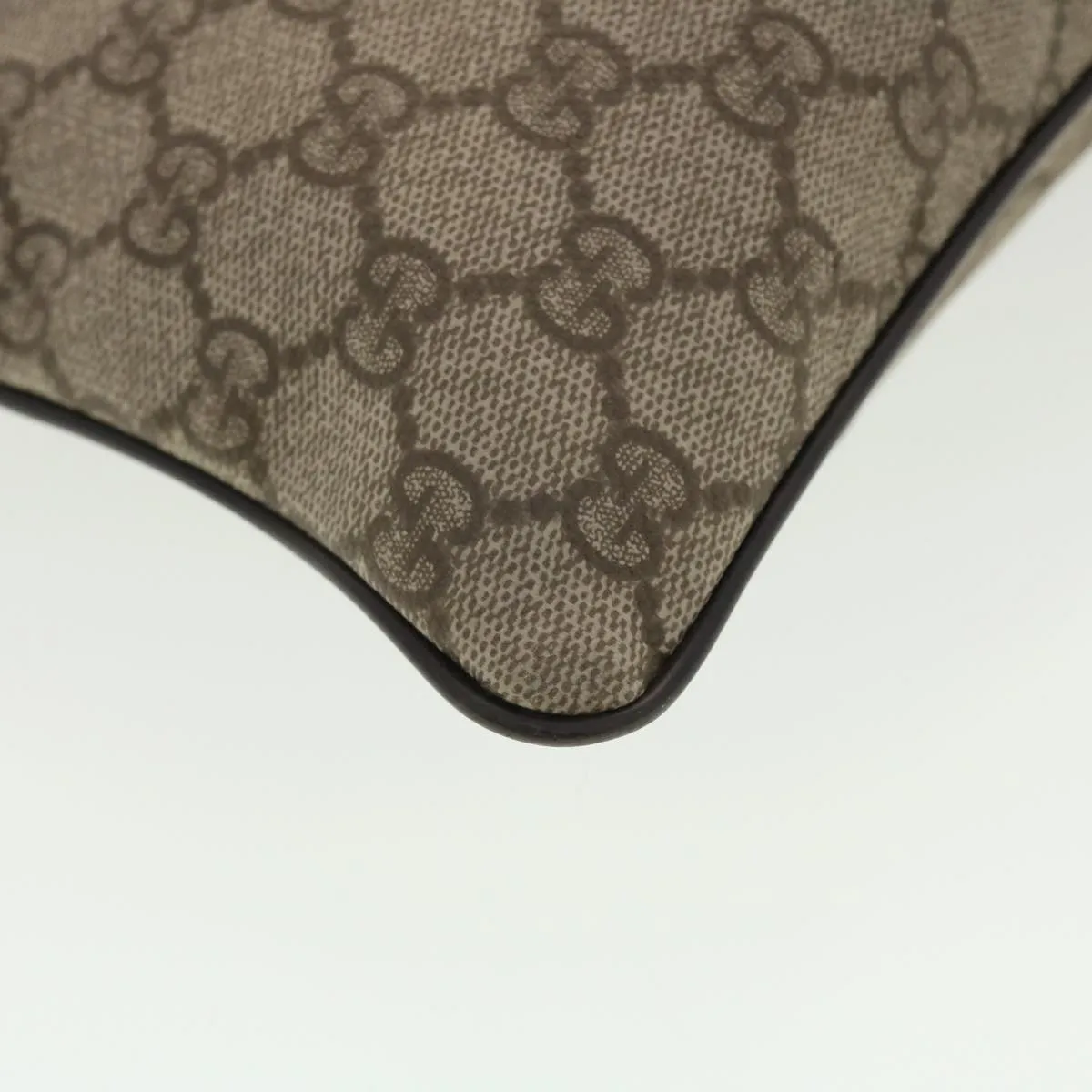 GUCCI GG Canvas Shoulder Bag PVC Leather Beige 141626  ti1052