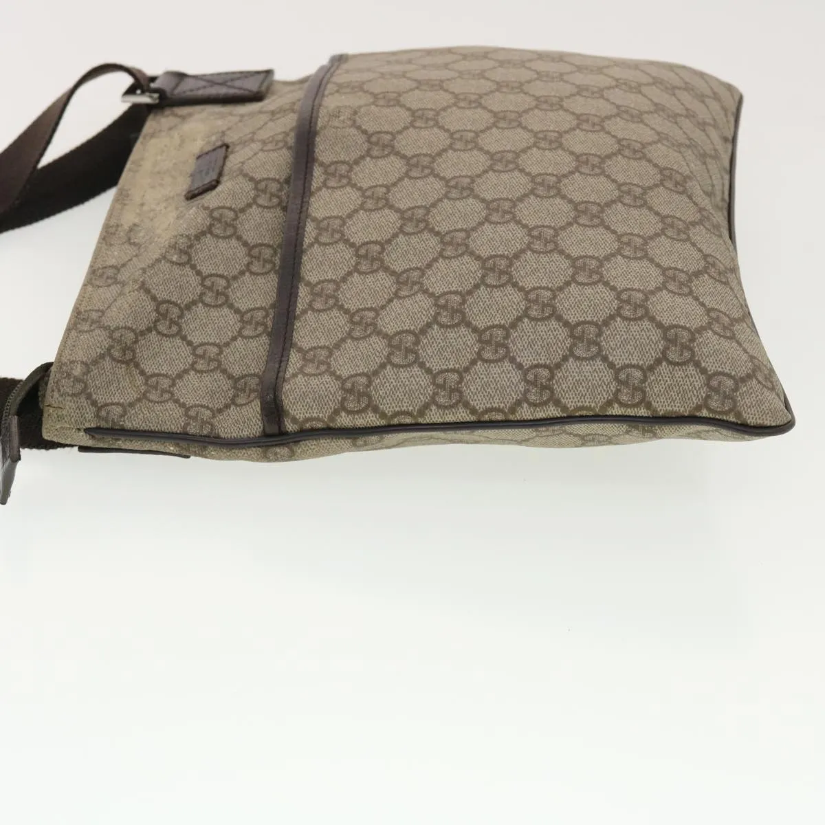 GUCCI GG Canvas Shoulder Bag PVC Leather Beige 141626  ti1052
