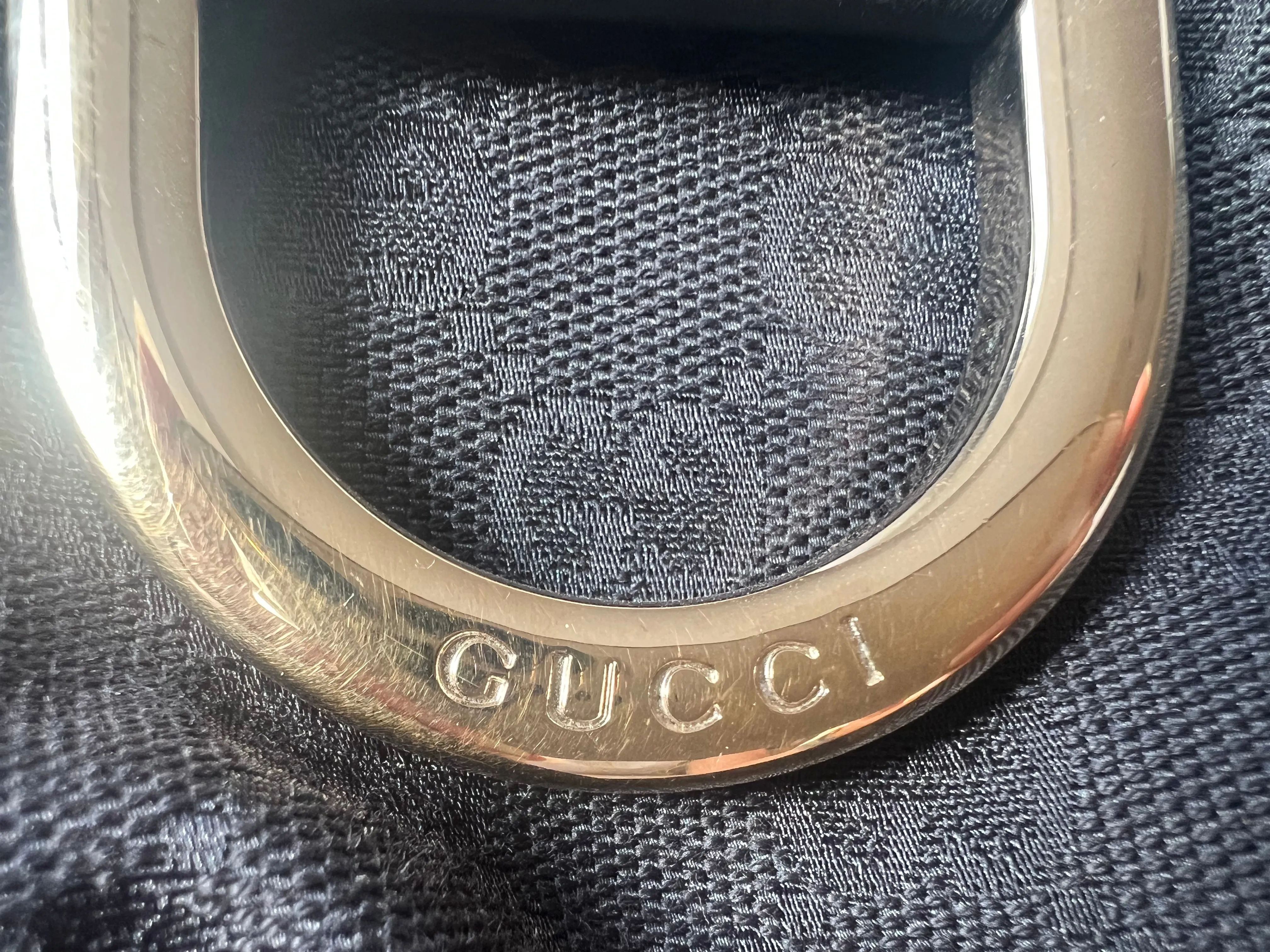 Gucci GG Canvas Small Black Abbey D Ring Hobo
