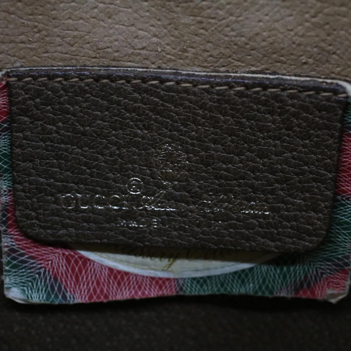 GUCCI GG Canvas Web Sherry Line Shoulder Bag Beige Red Green  tb748