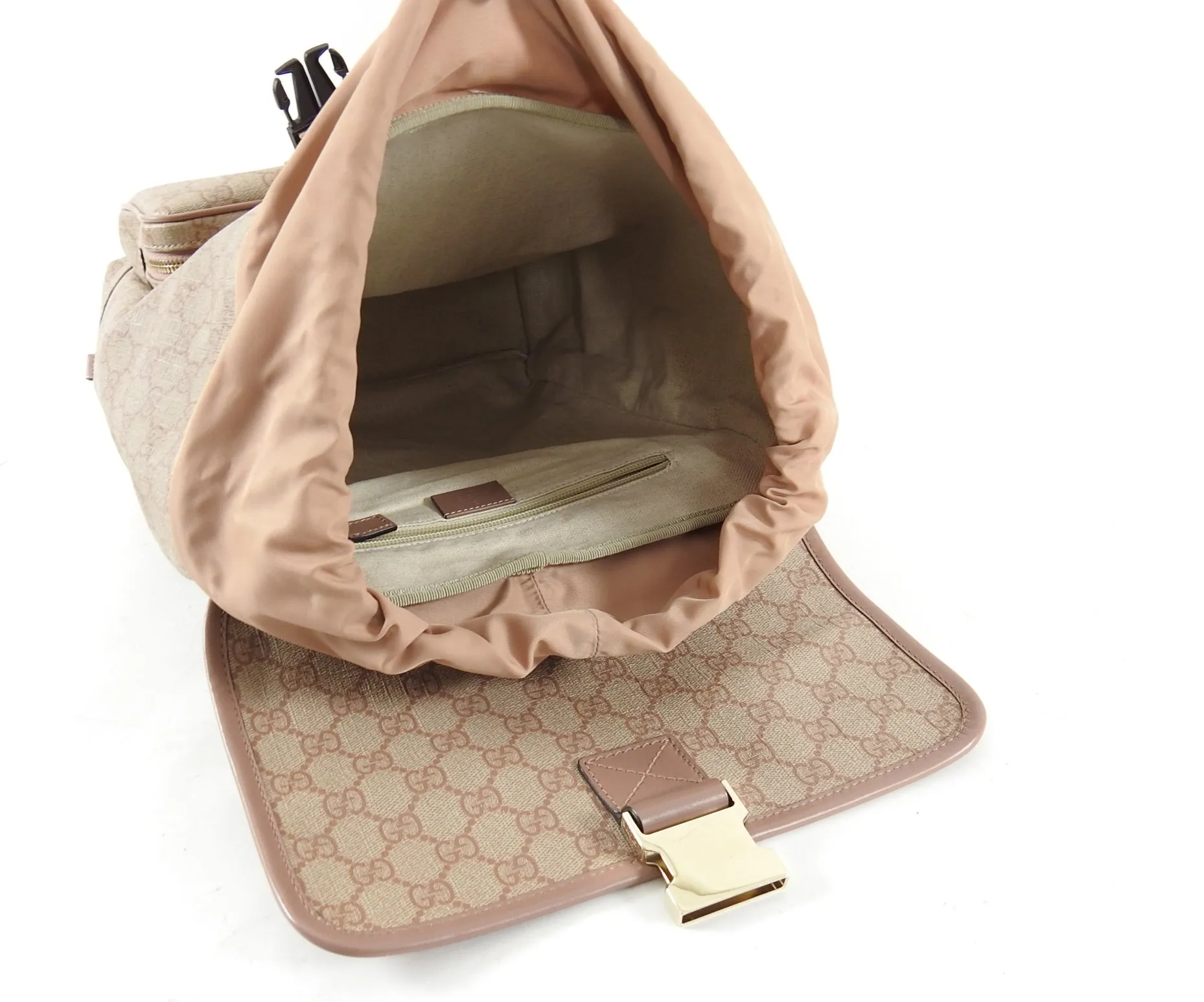 Gucci Monogram Supreme Winter Rose 246103 Backpack Bag