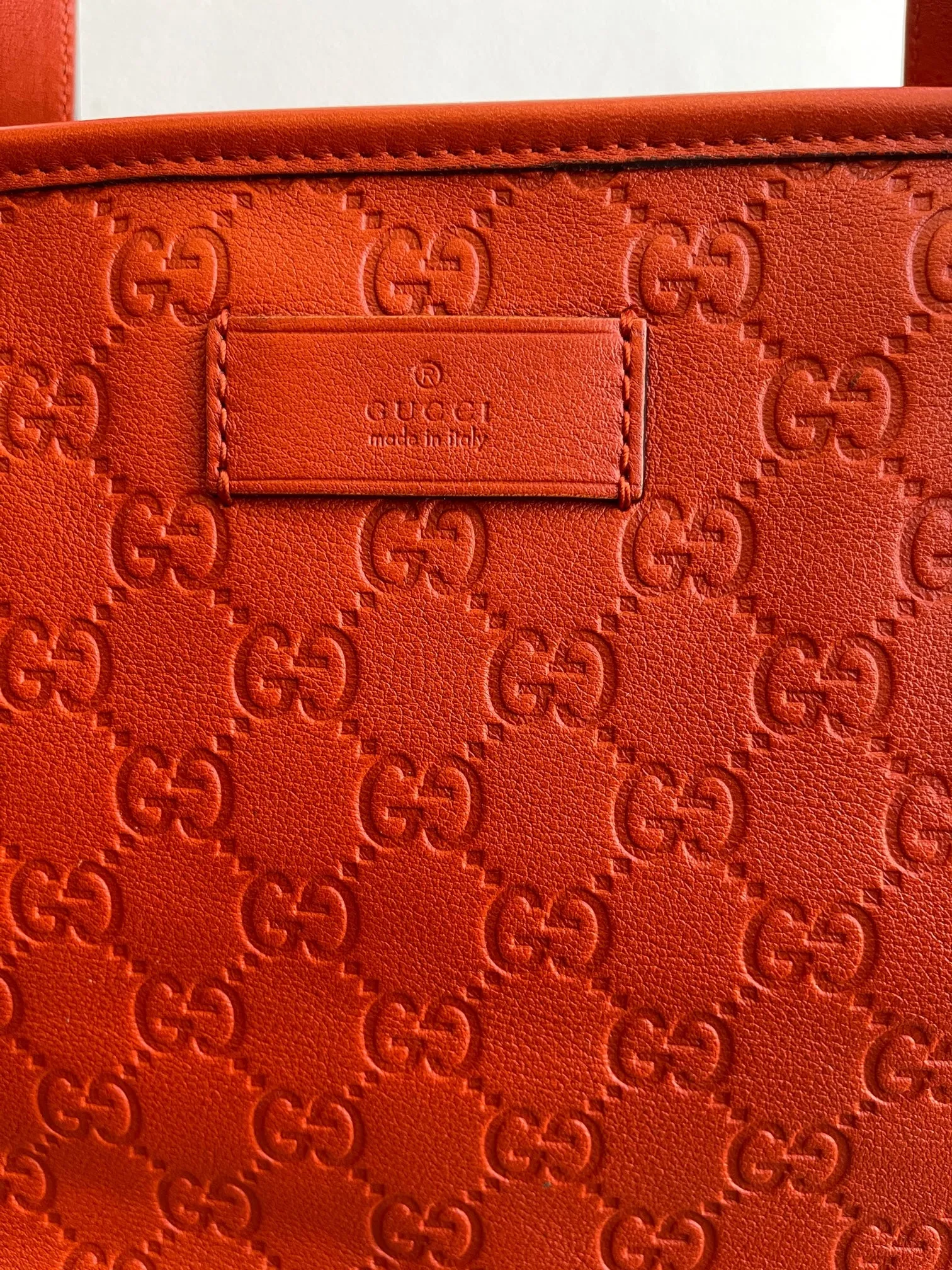 Gucci orange tote