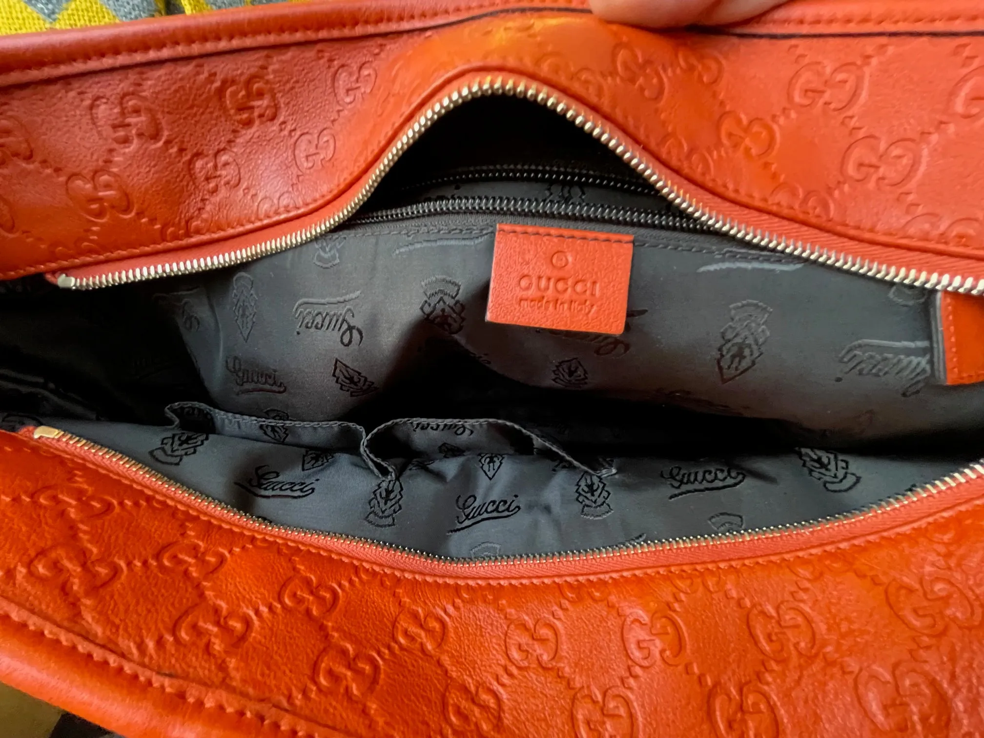 Gucci orange tote