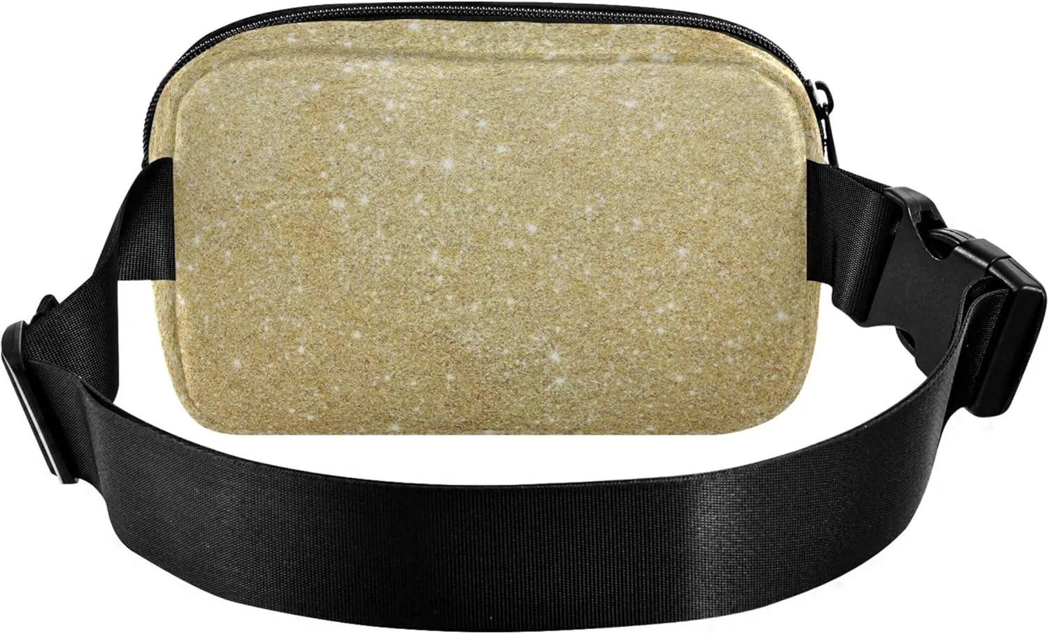 Iridescent Golden Digital Paper Women Fanny Pack Waterproof Belt Bag Hip Pack Hiking Cross Body Waist Purse