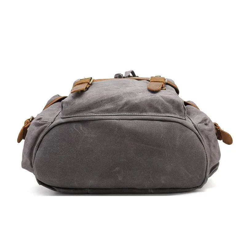 Large Leather and Canvas Backpack Rucksack