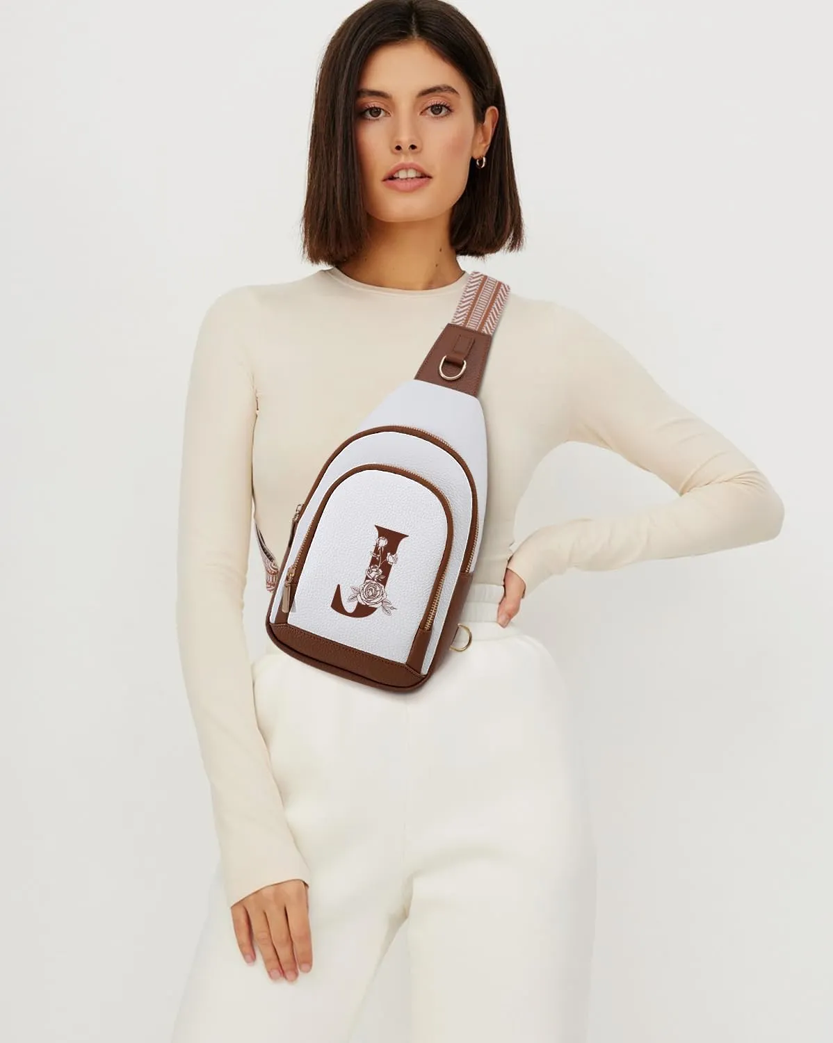 Letter Women Crossbody Bag Sling Shoulder Purse Fanny Pack Side Cross Body Travel Small Leather Belt Backpack Executives Empoyee Boss Co Work Coworker Colleague Assistant Secretary Appreciation Gift