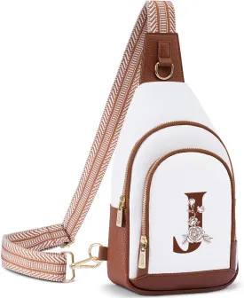 Letter Women Crossbody Bag Sling Shoulder Purse Fanny Pack Side Cross Body Travel Small Leather Belt Backpack Executives Empoyee Boss Co Work Coworker Colleague Assistant Secretary Appreciation Gift