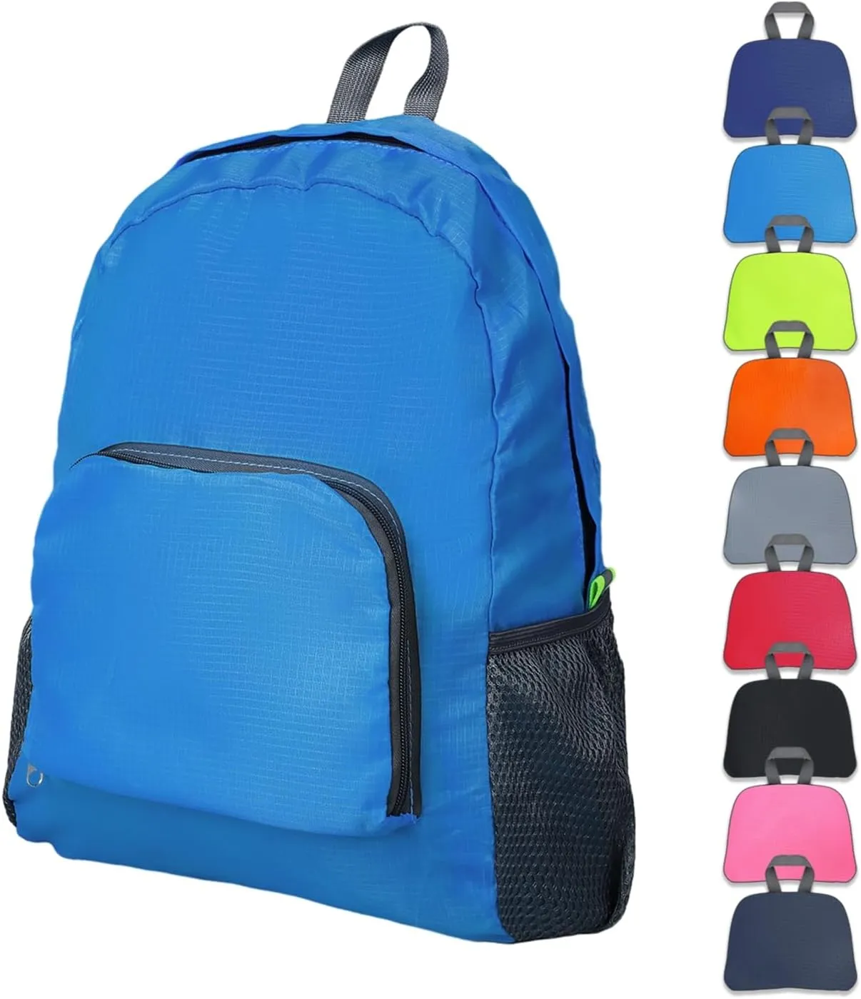 Lightweight Hiking Backpack, Ultralight Waterproof Foldable Travel Bag for Women and Men (Light Blue)